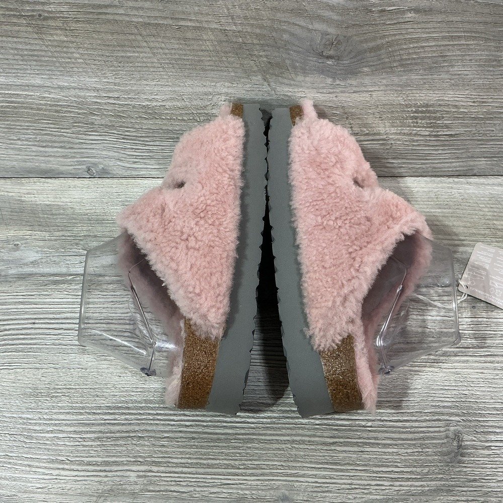 Birkenstock Papillio Arizona Big Buckle Pink Shearling Sandals Women's 39 EU 8 N - Picture 5 of 11